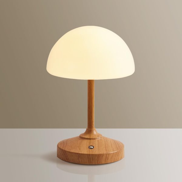 Mushroom Lamp Table Lamp for Bedroom,Desk Cordless Shower Lamps Waterproof,Outdoor Rechargeable Battery Operated Touch Bedside Lamps for Night Stands, 5000mAh LED Night Light for Living Room
