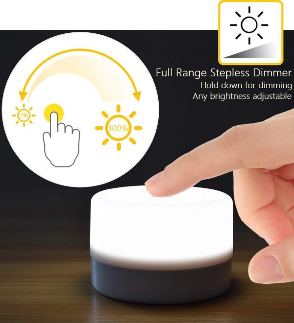 Bedside Lamp, Dimmable Touch Tap Light Novelty Light, Kids Children Adult LED Nightlight, Table Desk Atmosphere Decorative Mood Light Lamp, Bedroom Living Room Baby Nursery Night Light - Image 2